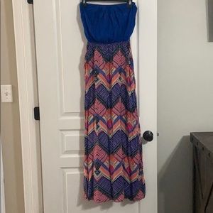 Strapless maxi dress
